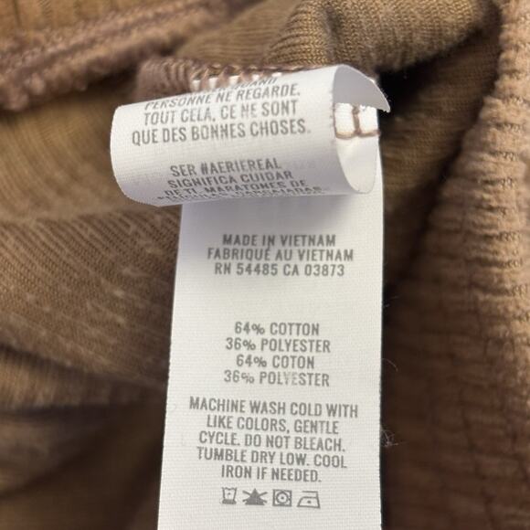 Aerie Groove On Flare Bootcut Corduroy Pull On Pants Tan Brown Bohemian Small - Picture 7 of 7